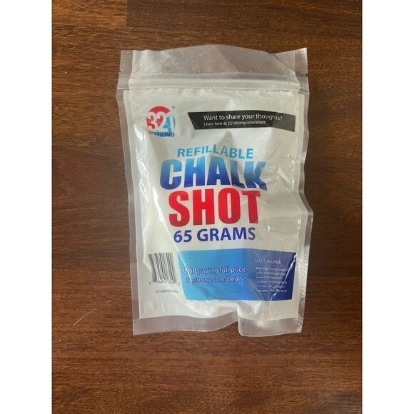 321 Strong Chalk Shot 65g Refillable Gym Climbing CrossFit Weightlifting Grip - Picture 1 of 3